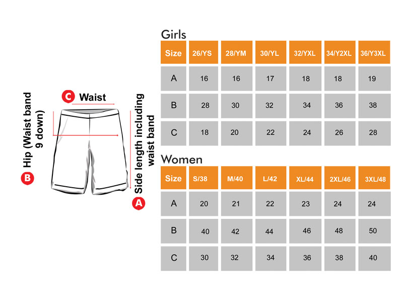 Womens Skirt Size Chart